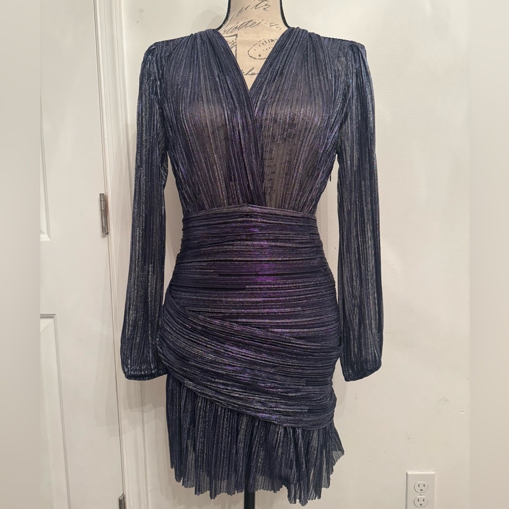 Maje Metallic Mini Dress